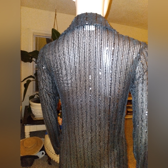SHEER SEQUIN DRESS - Picture 5 of 8